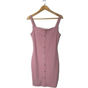 Iris Pink Ribbed Body-con Dress Women’s Size Large